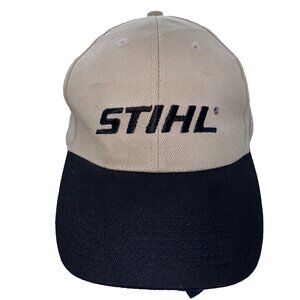 STIHL Chainsaw Strap back Hat Tan & Black Cap Stitched Logo